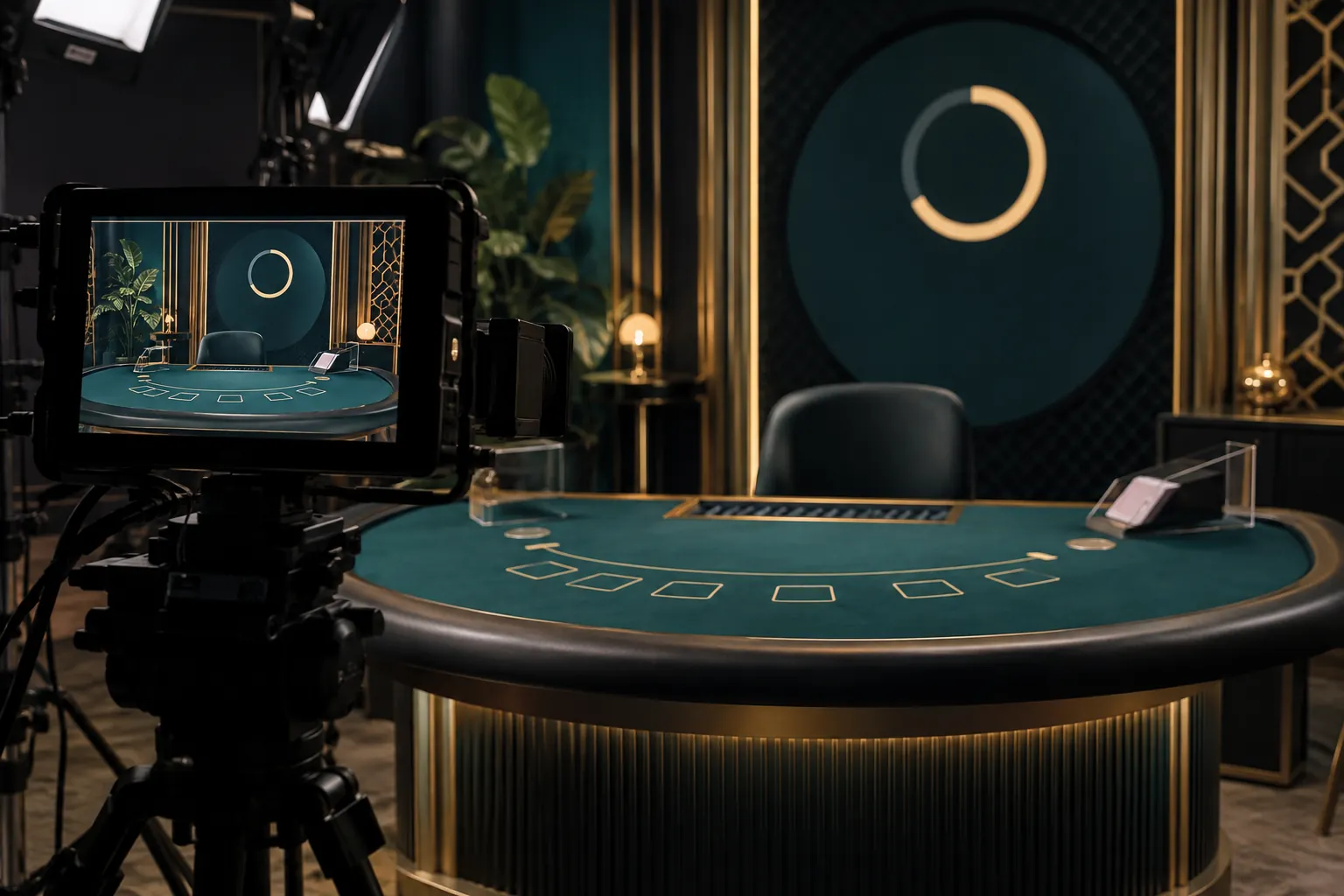 Kamera karşısında canlı casino oyun masası